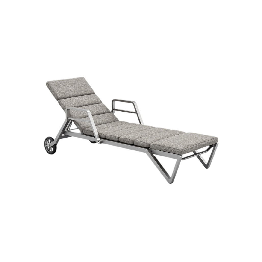 **Chaise longue ajustable en aluminium et tissu résistant**