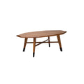 **Table basse en bois octogonale avec pieds en métal**