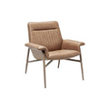 **Titre technique : Fauteuil contemporain en cuir synthétique avec structure en métal**