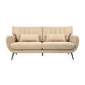 **Canapé moderne en tissu beige avec coussins**
