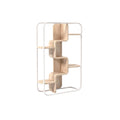 **Étagère moderne en bois et métal, design géométrique**