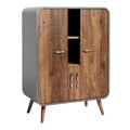 **Armoire moderne en bois avec portes et étagères**